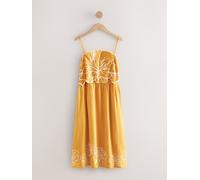 Next Robe Mi-long ornée d'hibiscus jaune FR 48 Tall (EU 46 T)