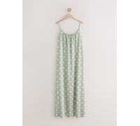 Next Robe mi-longue à bretelles avec encolure froncée en forme de trapèze Vert sauge à pois M Coupe standard (EU 40-42)