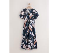 next Robe mi-longue à manches bouffantes bleu FR 46 (EU 44)
