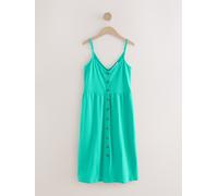 Next Robe mi-longue boutonnée en jersey vert FR 40 (EU 38)