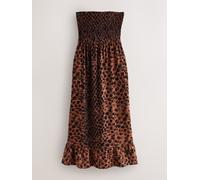 Next Robe mi-longue d'été à volants et bandeau imprimé Brun FR 50 (EU 48)