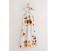 Next Robe mi-longue dos nu à col torsadé pâle FR 42 Petite (EU 40 P)