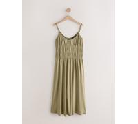 Next Robe mi-longue en jersey froncée à bretelles vert FR 56 (EU 54)