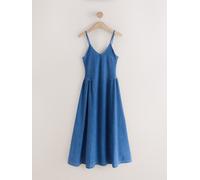 next Robe mi-longue en jersey seersucker denim bleu FR 56 (EU 54)