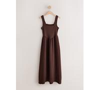 next Robe mi-longue en jersey tissé mélangé Brun FR 40 (EU 38)