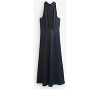 Next Robe mi-longue Satin texturé Licol Sans manches bleu FR 34 (EU 32)