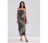 next Robe midi à bandeau et détail écharpe Noir FR 42 Tall (EU 40 T)