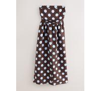 next Robe midi bandeau froncée Brun FR 50 Petite (EU 48 P)
