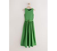 next Robe midi ceinturée en tissu mélangé tissé 2 dans 1 vert FR 52 Regular (EU 50 R)