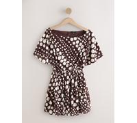 next Robe mini à manches kimono et taille cintrée Brun FR 40 (EU 38)