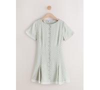 Next Robe mini-robe à taille nouée Vert sauge à pois EU 42 (UK 14)