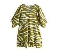 Next Robe olive / blanc cassé, Taille 44