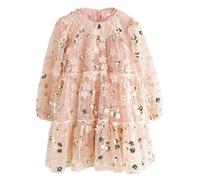 Next Robe or / rose pastel / noir / blanc, Taille 134