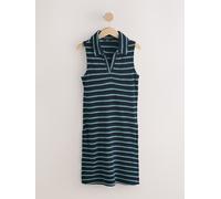 Next Robe polo mini en éponge à rayures bleu L (FR 46-48)