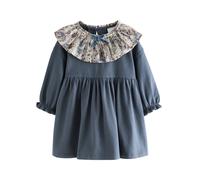 Next Robe saphir / brun foncé / gris clair / blanc, Taille 122