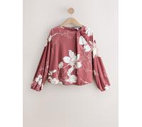 Next Rose Floral Print Twist Neck Long Sleeve Blouse