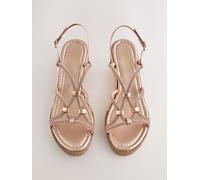 Next Rose Gold Forever Comfort Jewelled Wedges
