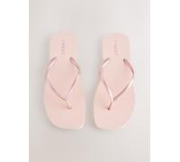 Next Rose Gold Square Toe Flip Flops