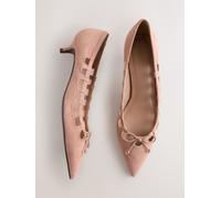 Next Rose Pink Forever Comfort Suede Low Cut Out Heels Rose Pink EU 39 (UK 6)