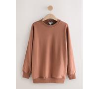 Next Rose Pink Relaxed Fit Essentials Longline Sweatshirt with Pockets