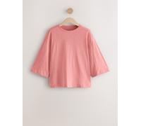 Next Rose Pink Short Sleeve Slub Jersey Crew Neck T-Shirt