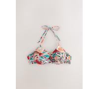 Next Rust/Black Aztec Padded Wired Plunge Bikini Top