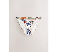 Next Rust Red/Cream Abstract Macrame High Leg Bikini Bottoms