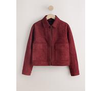 Next Rust Red Faux Suede Zip Through Jacket