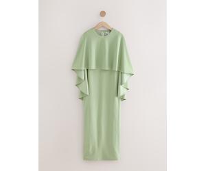 Next Sage Green Cape Maxi Dress Sage Green EU 46 Tall (UK 18 T)