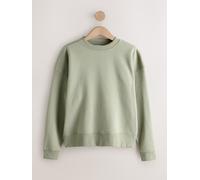 Next Sage Green Supersoft Peached Essentials Crew Neck Seam Detail Sweatshirt