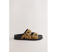 Next Animal Leather Forever Comfort Double Strap Footbed Sandals