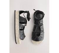 Next Sandales à plateforme espadrille à lacets