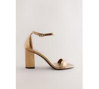 next Sandales à talons carrés doré EU 38 (UK 5)