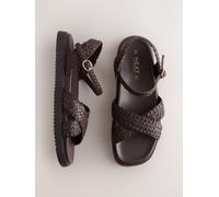 next Sandales Flexi Comfort en cuir à bout carré et semelle intérieure tressée Brun EU 43 (UK 9)