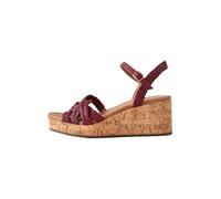 Next Red Forever Comfort Leather Weave Wedge