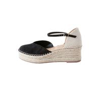 Next Black Standard/Wide Fit Closed Toe Platform Espadrille Wedges