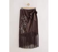 Next Sarong Mi-long à franges Brun FR 42 Regular (EU 40 R)
