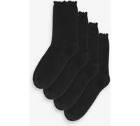 Next Semelle de coussin à volants Chaussettes 4 Lot Noir Un an