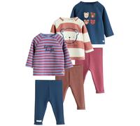 Next Set bleu marine / caramel / grenadine / blanc, Taille 80