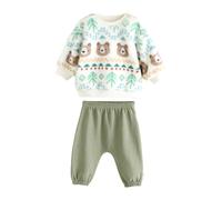 Next Set bleu / vert / olive / blanc, Taille 86