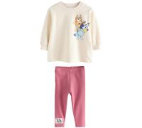 NEXT Fille Ensemble avec haut à manches longues Bluey et legging Ecru White 12 Mois-18 Mois