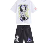 Next Set 'Guardians of the Galaxy Groot' jaune foncé / violet pastel / noir / blanc, Taille 134