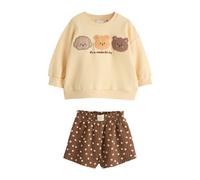 Next Set marron / caramel / brocart / jaune clair, Taille 74