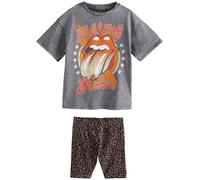 Next Set 'Rolling Stones' gris foncé / orange / rouge pastel / noir, Taille 140
