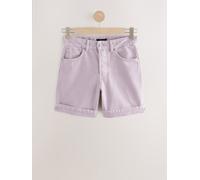 Next Short en jean décontracté à revers 100% coton délavé Violet lilas EU 34 (UK 6)