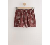 Next Short en jersey à taille ceinturée Imprimé vase grec Marron EU 34 (UK 6)