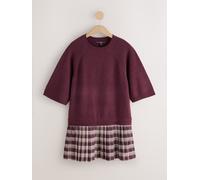 next Short Sleeve Knit 2 in 1 Mini Dress rouge M XLTall