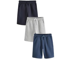 NEXT Shorts Basiques en Jersey, Lot de 3 Multi Noir 7 Ans