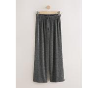 Next Silver Sparkle Metallic Wide Leg Trousers