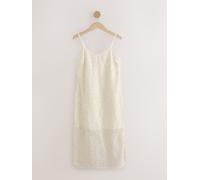 next Slip dress mi-long à sequins crème FR 38 (EU 36)